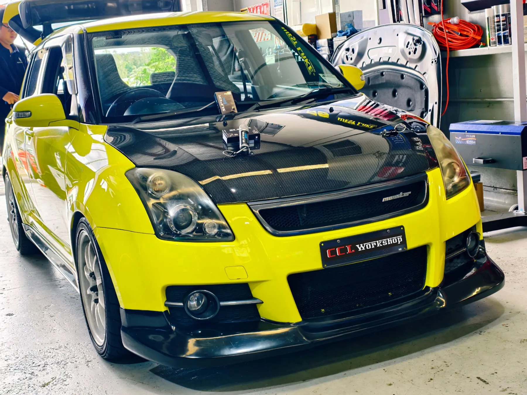 2007 Suzuki Swift Sport ZC31S M16A with Engine Remetalizer in CCL Workshop Auckland